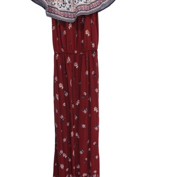 BOHO FLORAL OFF SHOULDER MAXI DRESS size S Small - Picture 4 of 9